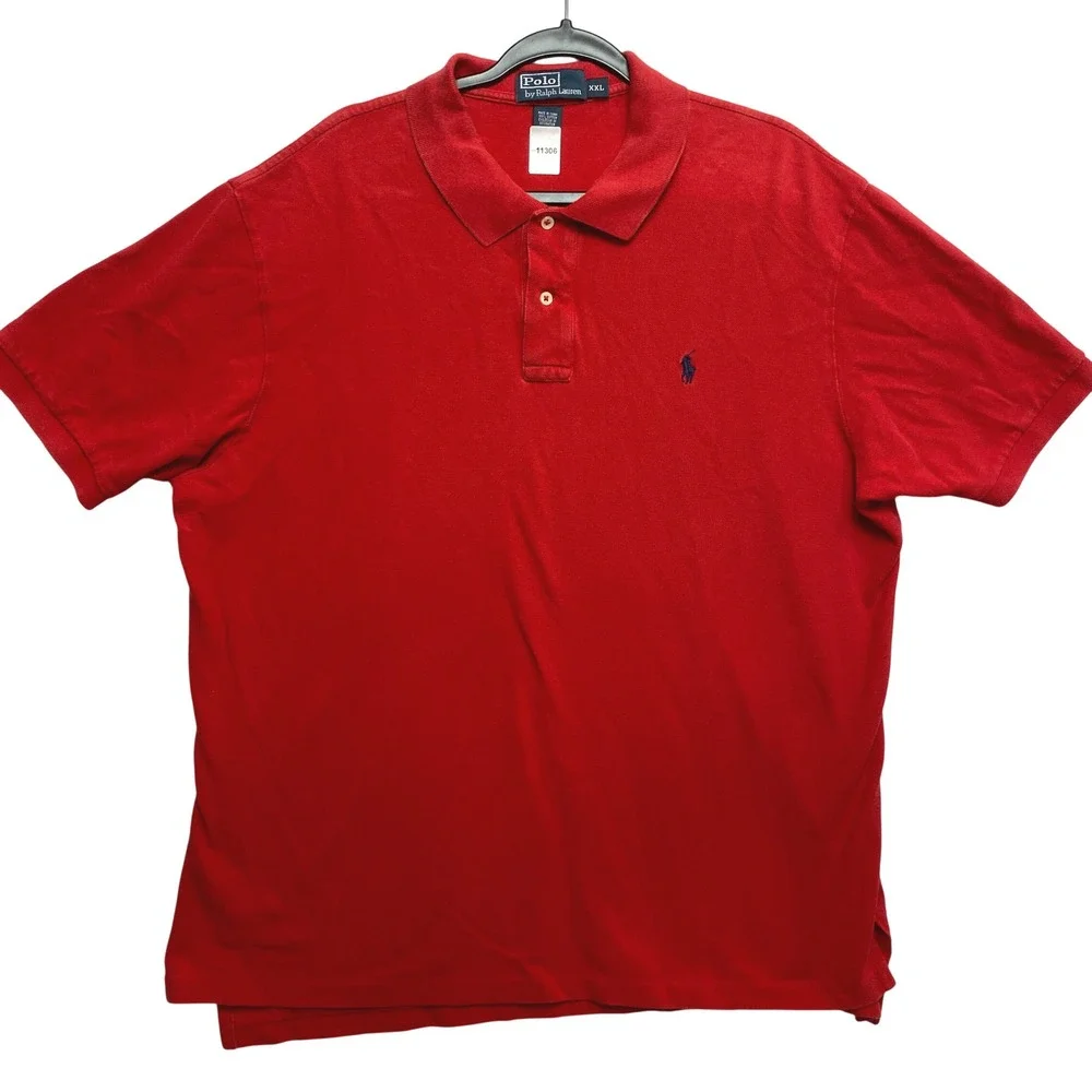 Polo Ralph Lauren Polo Shirt Mens XXL Red Short Sleeve Pique Pony Logo